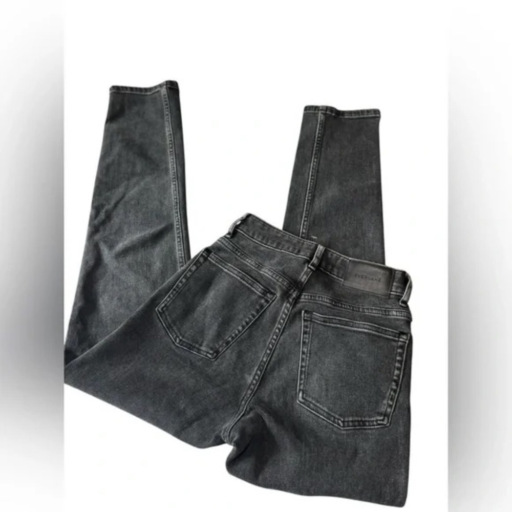 EVERLANE - Curvy Cheeky Straight Skinny Jeans Black Gray Wash Size 23 - Picture 7 of 9